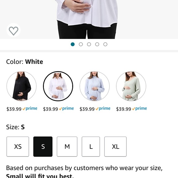 Alina Mae White button up NWT- Maternity - Picture 2 of 4